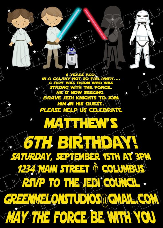 Star Wars Invitation Templates Free Printable Star Wars Birthday Invitations – Template
