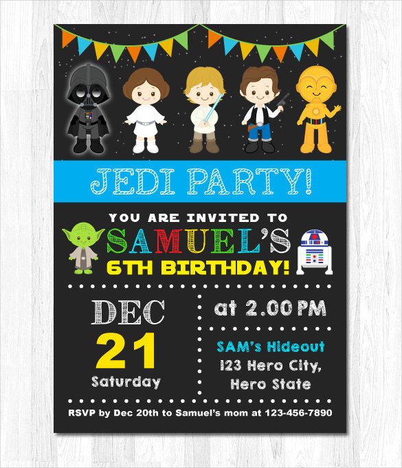Star Wars Invitation Templates Free Star Wars Birthday Invitations – Free Printable