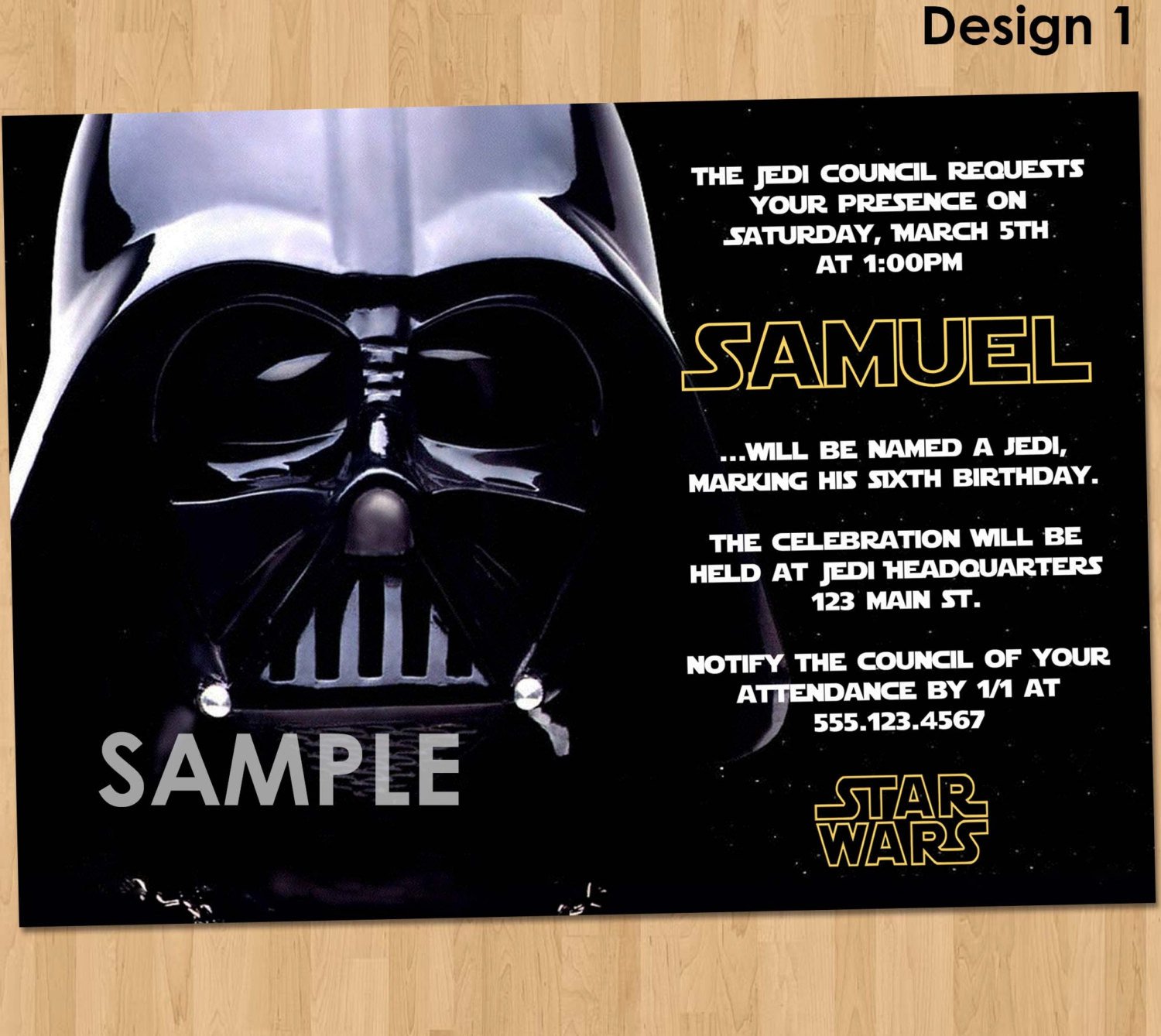 Star Wars Invitation Templates Free Star Wars Birthday Invitations – Free Printable