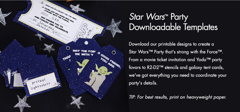 Star Wars Invitation Templates Star Wars™ Party Downloadable Template