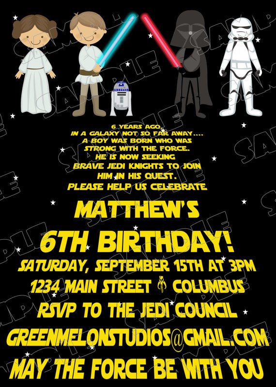 Star Wars Invitations Template Free Printable Star Wars Birthday Invitations – Template