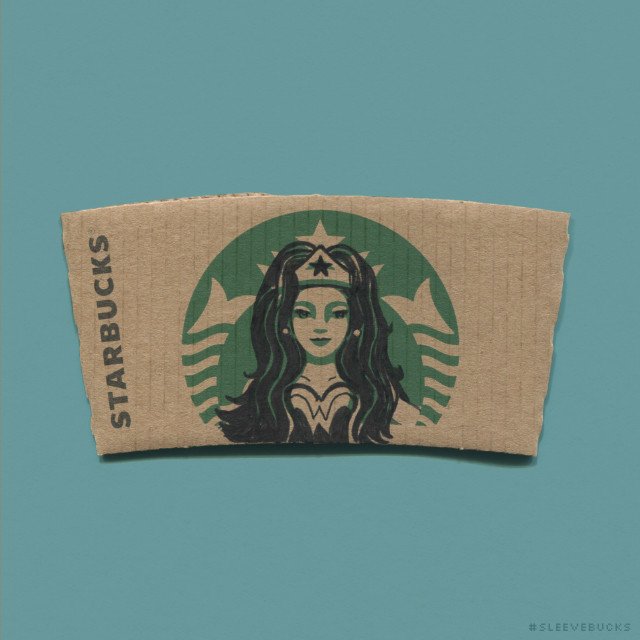 Starbucks Sleeve Template Artist Sleevebucks Transforms the Mermaid Logo On