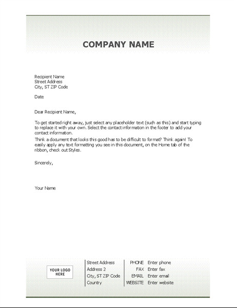Stationery Template for Word Business Letterhead Stationery Simple Design