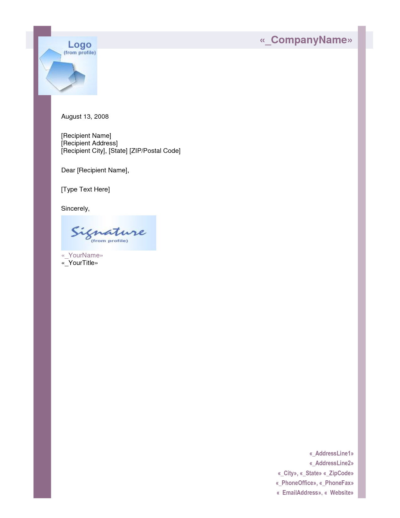 Stationery Template for Word Letterhead Template Word