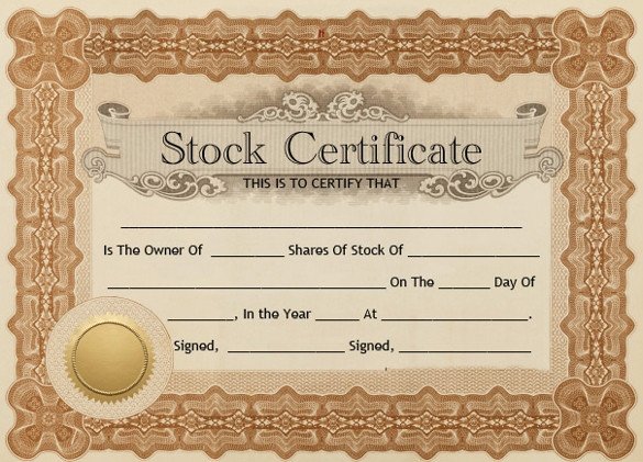 Stock Certificate Template Free 22 Stock Certificate Templates Word Psd Ai Publisher