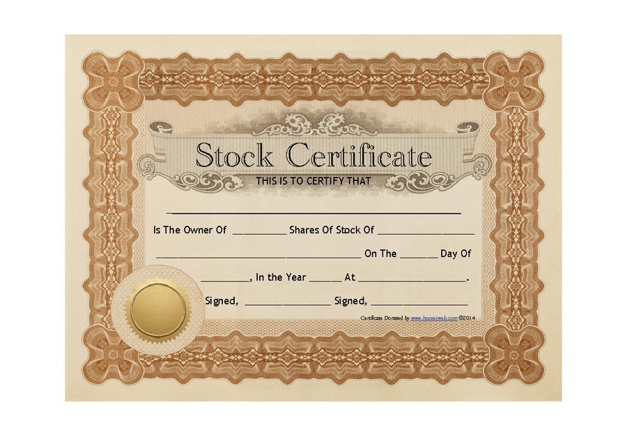 Stock Certificate Template Free 41 Free Stock Certificate Templates Word Pdf Free
