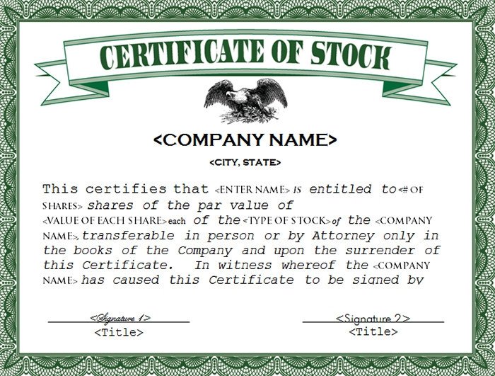 Stock Certificate Templates Word 22 Stock Certificate Templates Word Psd Ai Publisher