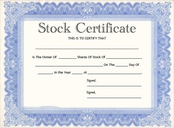 Stock Certificate Templates Word 22 Stock Certificate Templates Word Psd Ai Publisher