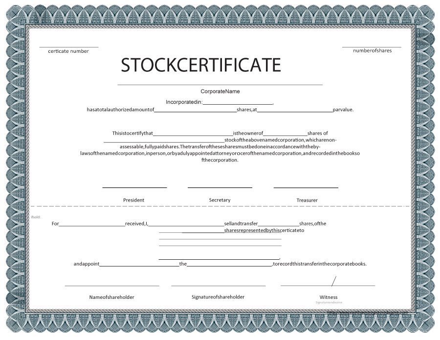 Stock Certificate Templates Word 40 Free Stock Certificate Templates Word Pdf