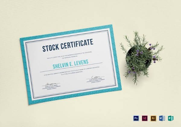 Stock Certificate Templates Word Stock Certificate Template 6 Free Download for Pdf Word
