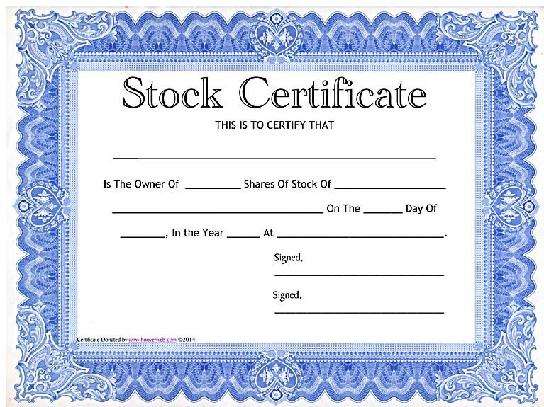 Stock Certificate Templates Word Stock Certificate Template Free In Word and Pdf