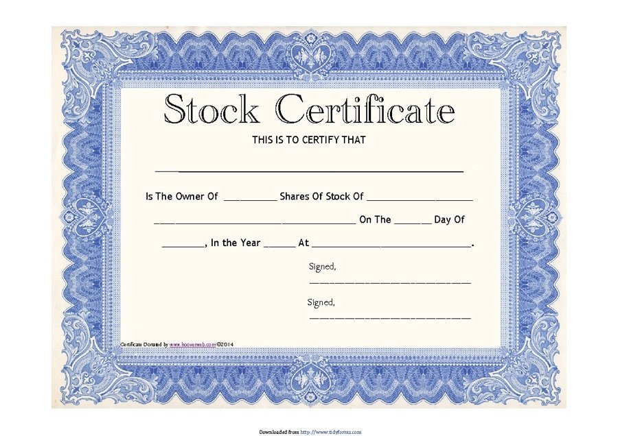Stock Certificate Templates Word Stock Certificate Template Word 2018