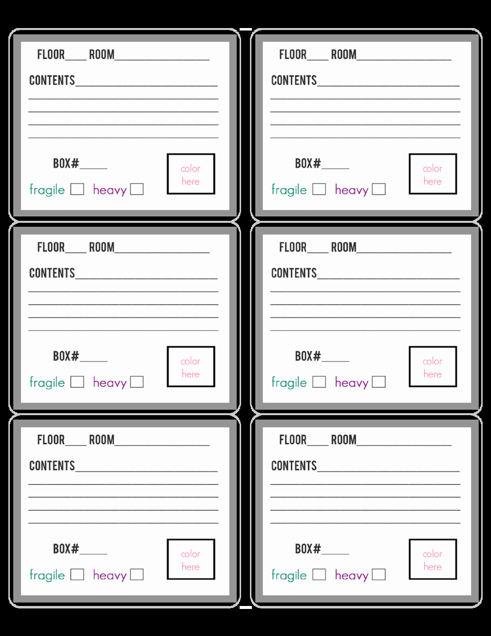 Storage Box Labels Template Staying organized Moving Day &amp; Free Printable Packing