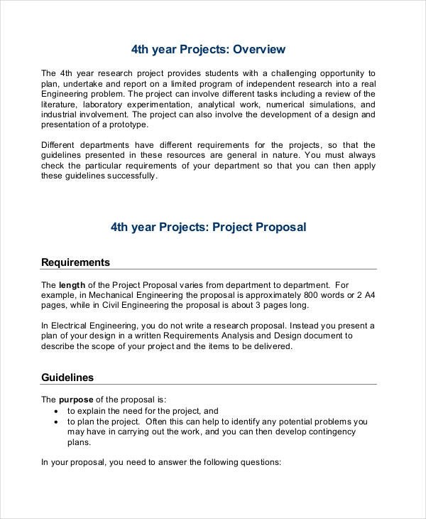 Student Project Proposal Example 30 Project Proposal Examples Word Pdf