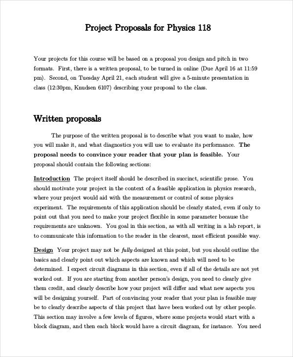 Student Project Proposal Example 44 Project Proposal Examples Pdf Word Pages