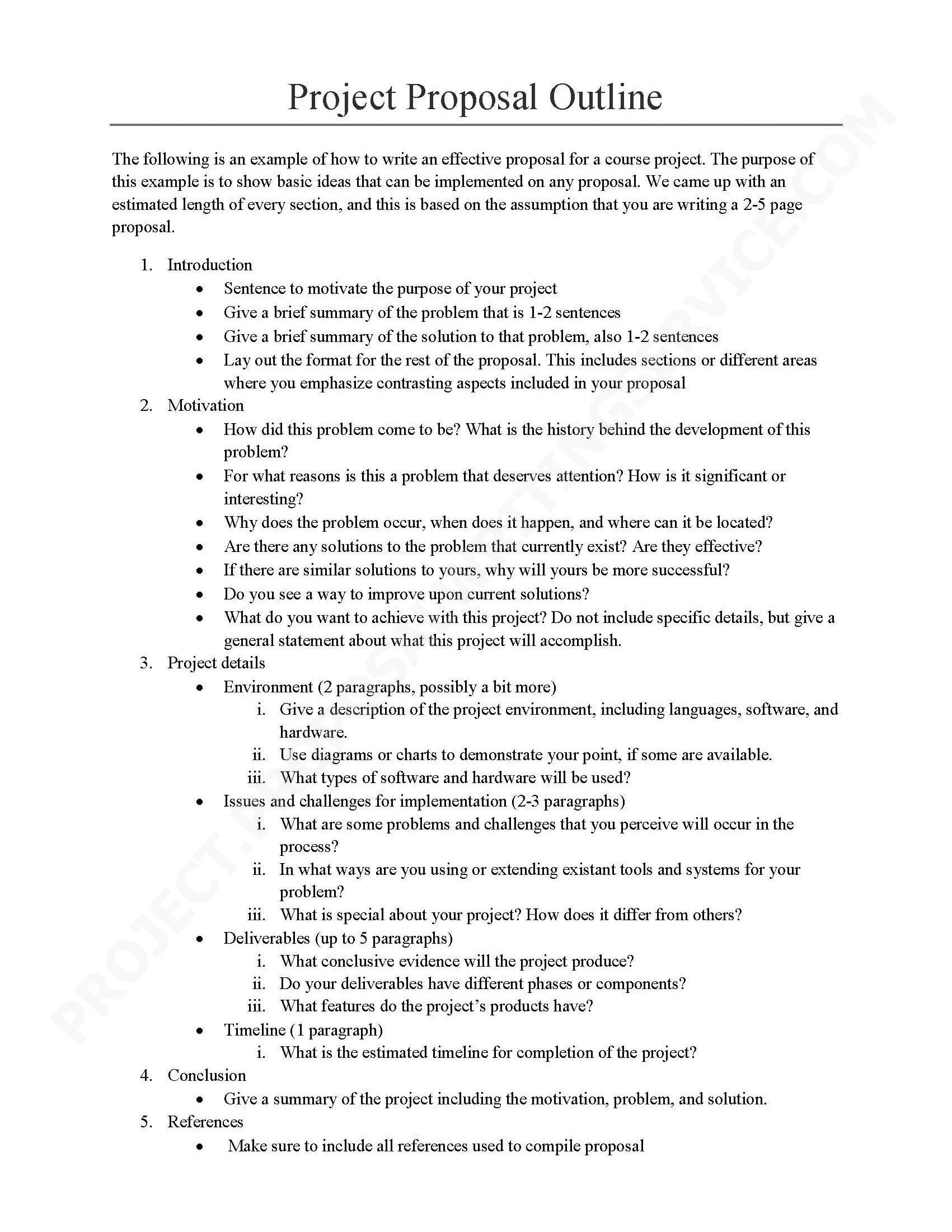 Student Project Proposal Example 9 Munity Project Plan Examples Pdf