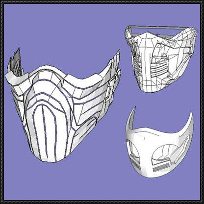 Sub Zero Mask Template Papercraftsquare New Paper Craft 3 Mortal Kombat