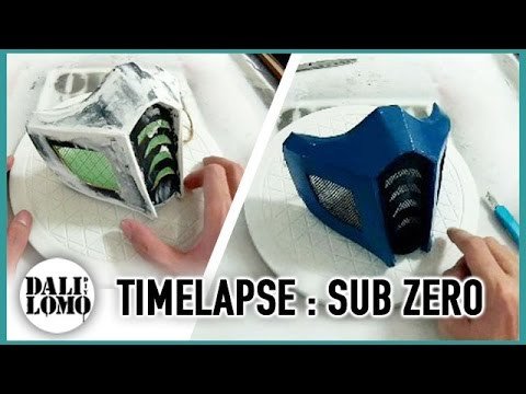 Sub Zero Mask Template Timelapse Making Mortal Kombat Sub Zero Mask Diy Cosplay