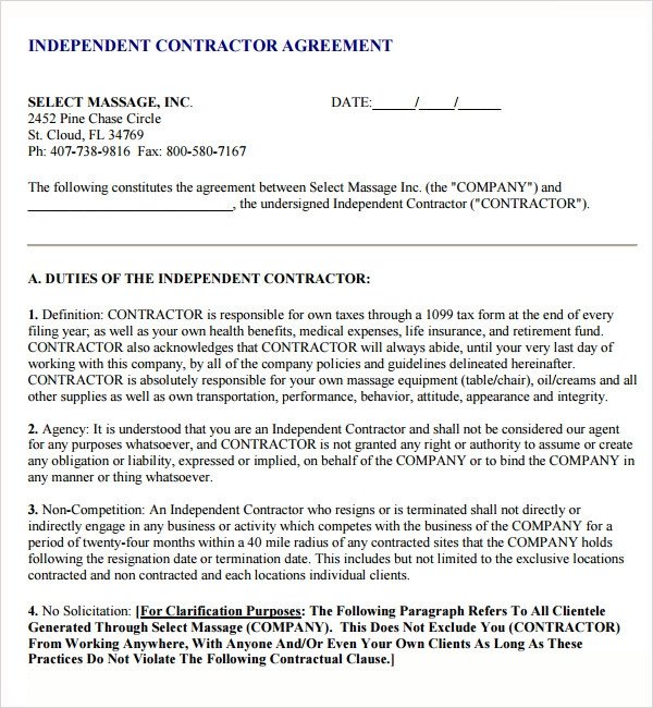 Subcontractor Agreement Template Free Subcontractor Agreement 13 Free Pdf Doc Download