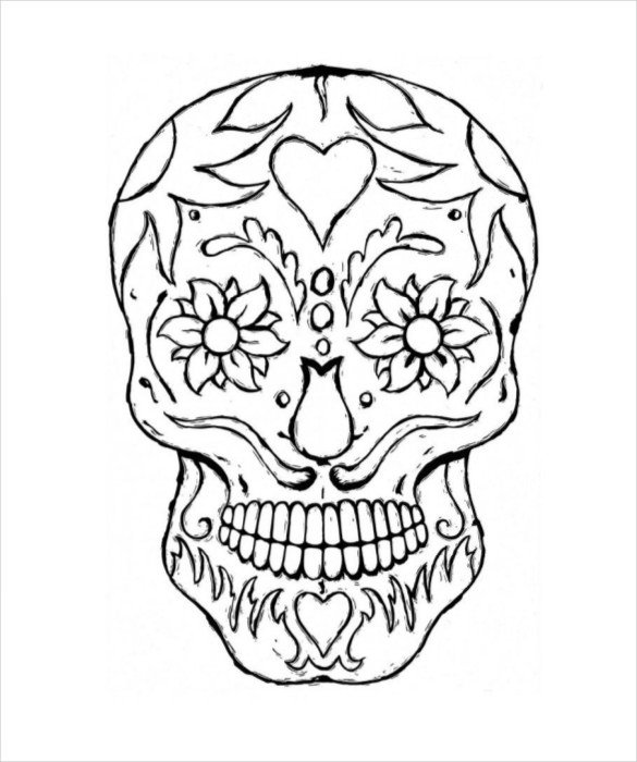 Sugar Skull Drawing Template Skull Drawing Template – 14 Free Pdf Documents Download