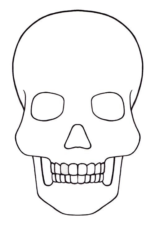 Sugar Skull Drawing Template Skull Template Mini Day Of the Dead Mexico
