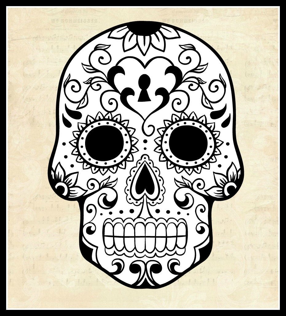 Sugar Skull Drawing Template Sugar Skull Drawing Template at Getdrawings