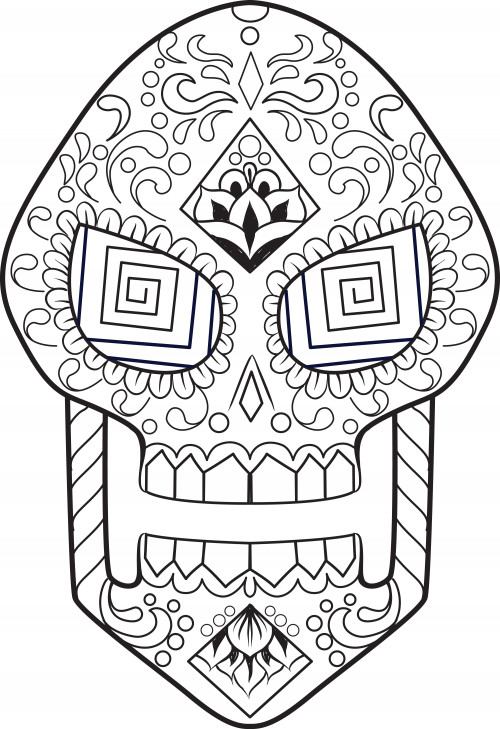 Sugar Skull Drawing Template Sugar Skull Drawing Template at Getdrawings