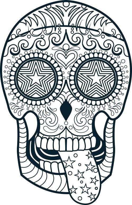 Sugar Skull Drawing Template Sugar Skull Drawing Template at Getdrawings