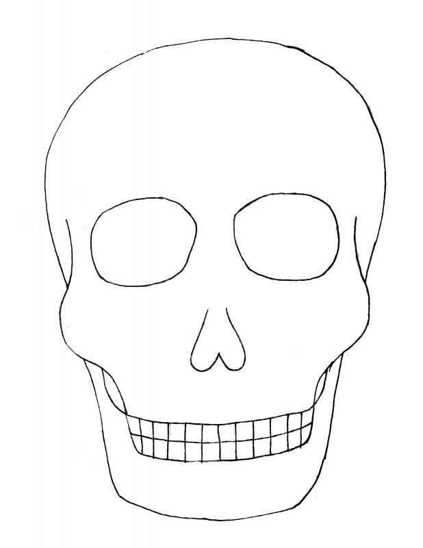Sugar Skull Drawing Template Sugar Skull Drawing Template at Getdrawings