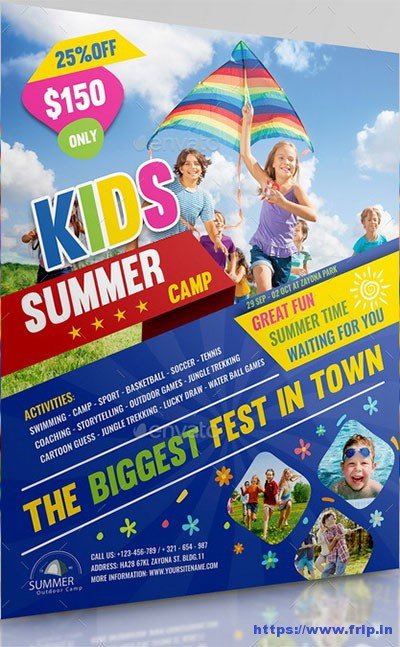Summer Camp Flyer Template 50 Best Kids Summer Camp Flyer Print Templates 2019