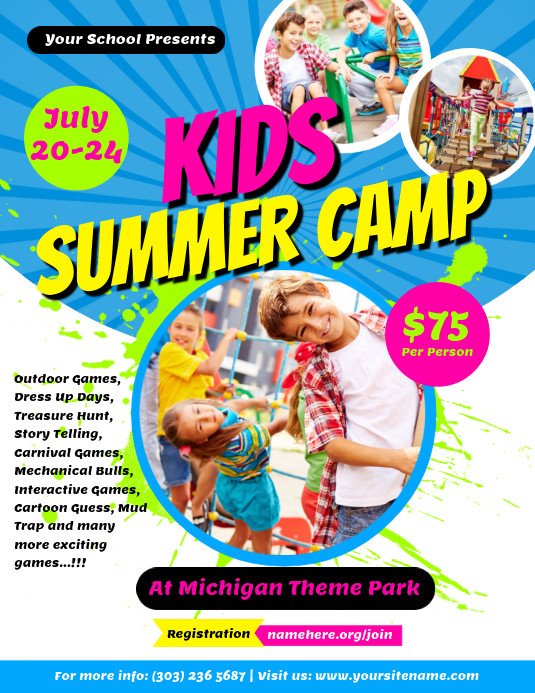 Summer Camp Flyer Template Kids Summer Camp Flyer Template