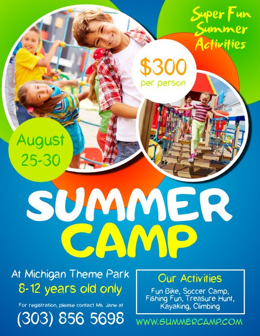 Summer Camp Flyer Template Kids Summer Camp Flyer Template