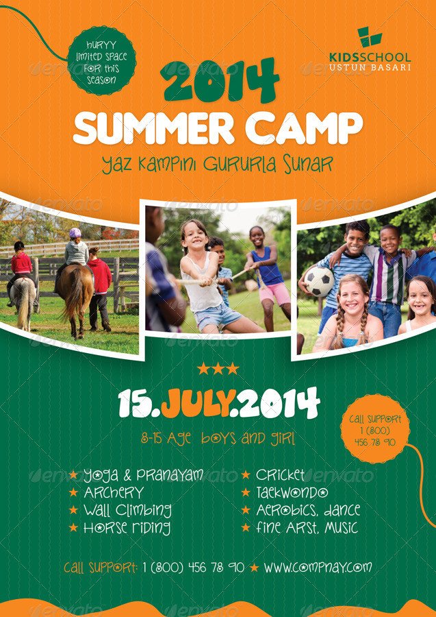 Summer Camp Flyer Template Summer Camp Flyer Templates by Grafilker