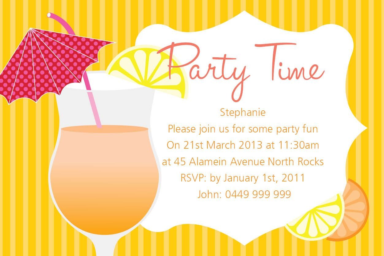 Summer Party Invites Templates Card Template Summer Party Invitations Card Invitation