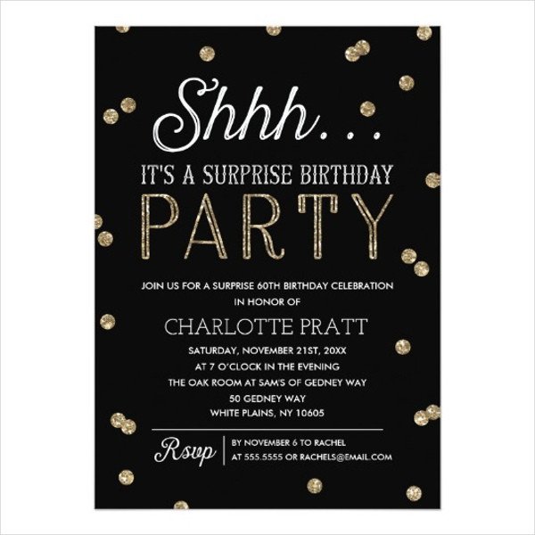 Surprise Party Invitation Template 83 Birthday Invitations Word Psd Ai Eps