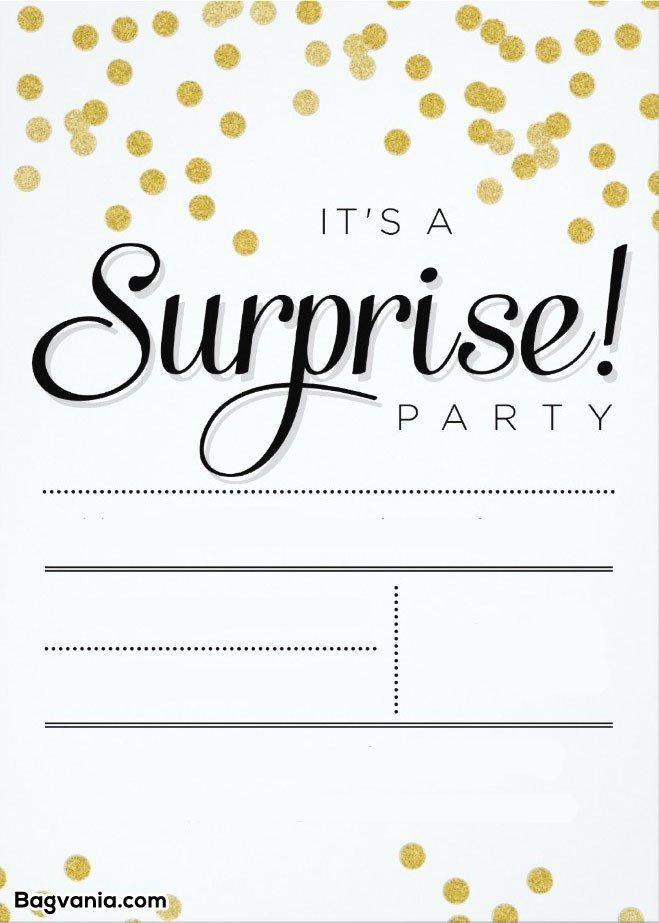 Surprise Party Invitation Template Free Printable Surprise Birthday Invitations – Free