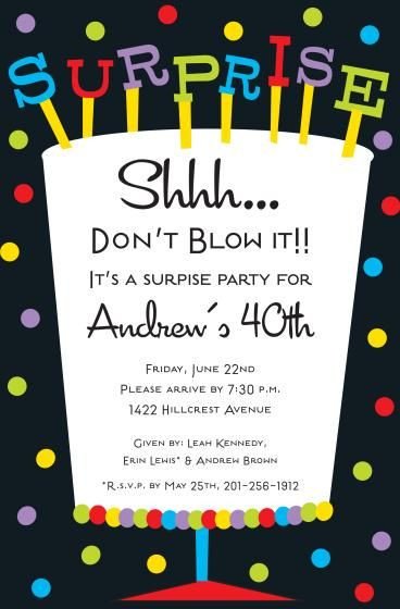 Surprise Party Invitation Template Free Printable Surprise Birthday Invitations