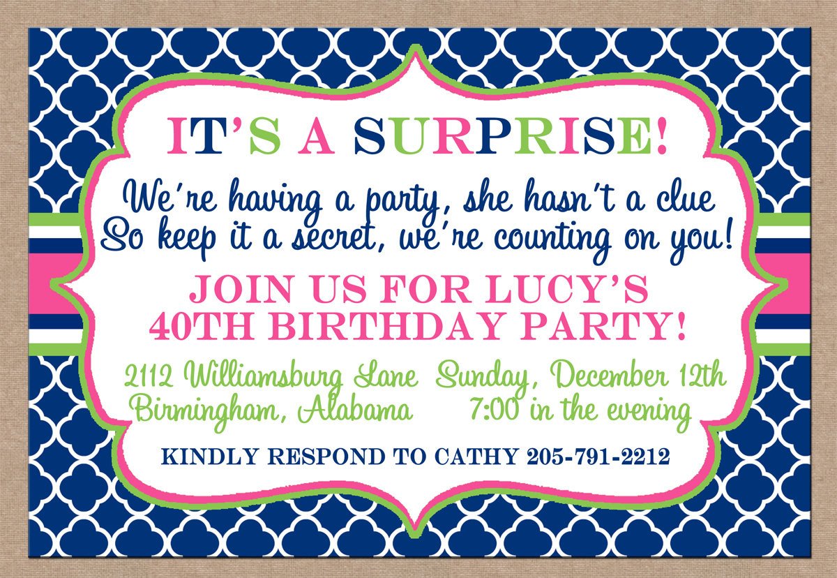 Surprise Party Invitation Template Surprise Birthday Party Invitations Templates Free