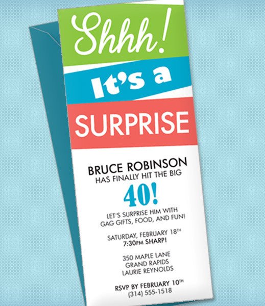 Surprise Party Invitation Template Surprise Party Invitation Template – Download & Print