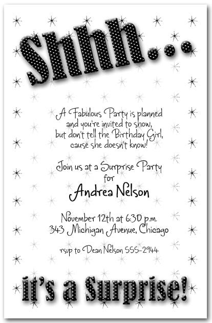Surprise Party Invitation Template Surprise Party Invitation Templates Free