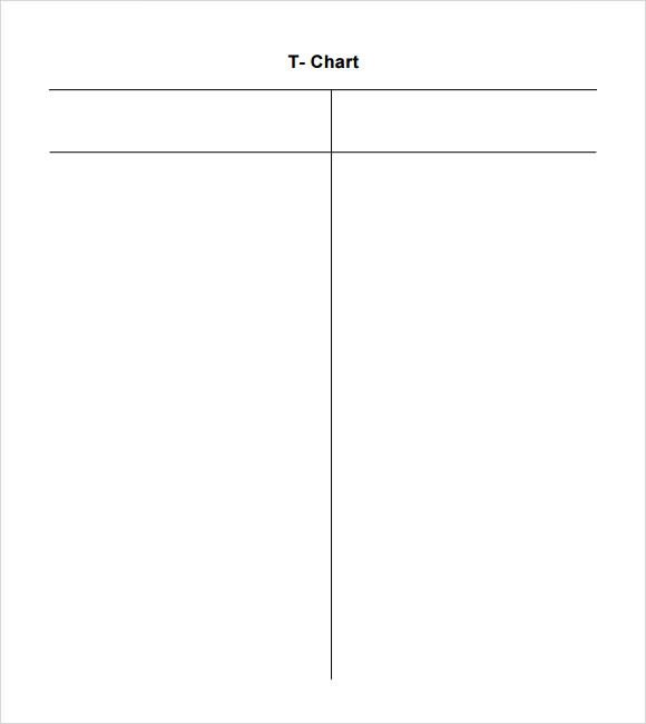 T Chart Template Word Sample T Chart 7 Documents In Pdf Word