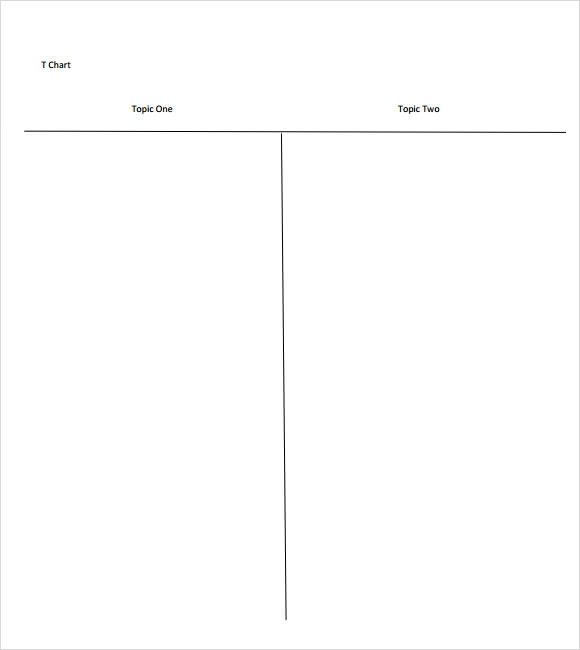 T Chart Template Word Sample T Chart Template 7 Documents In Pdf Word