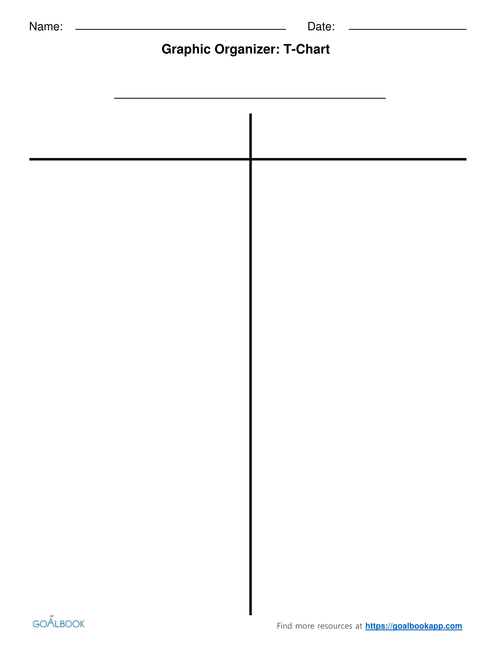 T Chart Template Word T Chart
