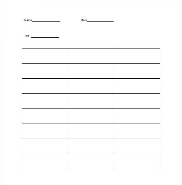 T Chart Template Word T Chart Template 15 Examples In Pdf Word Excel