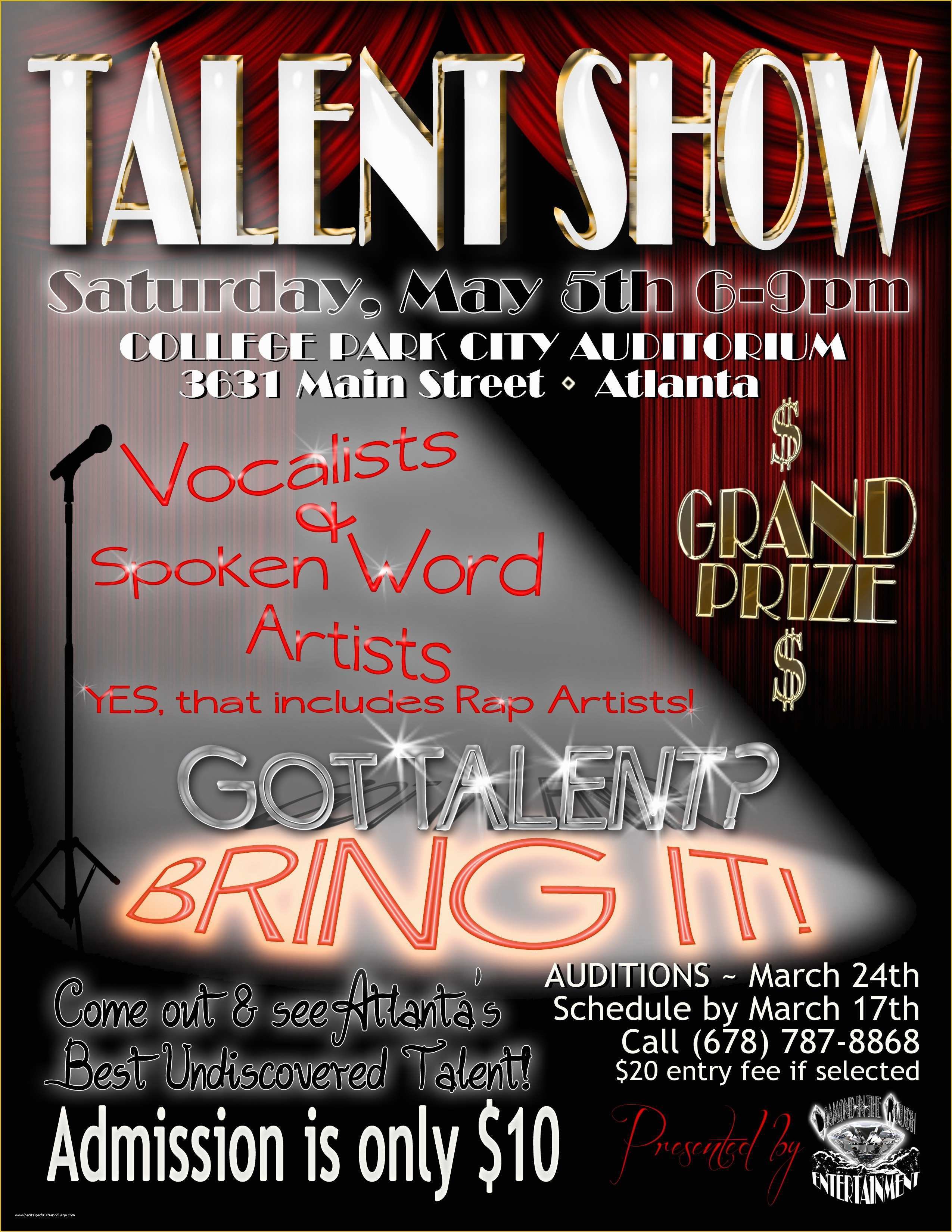 Talent Show Flyer Template Free Printable Talent Show Flyer Template 26 Talent