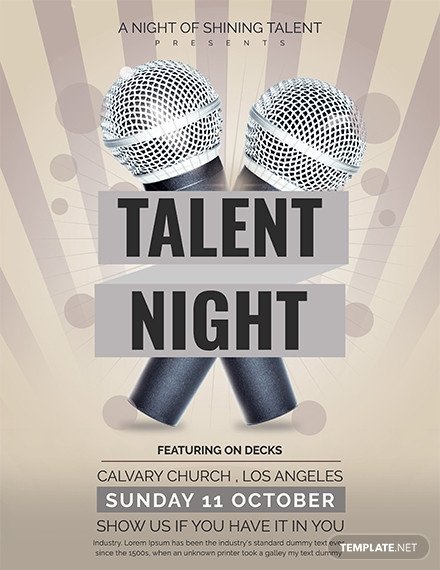 Talent Show Flyer Template Free Talent Show Flyer Template Download 641 Flyers In