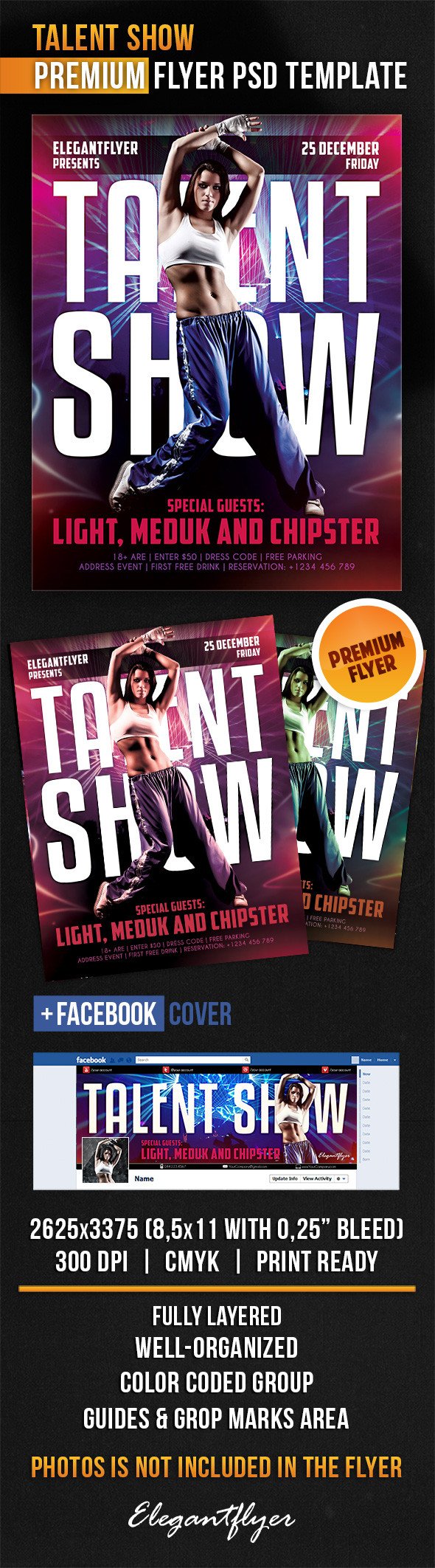 Talent Show Flyer Template Talent Show – Flyer Psd Template – by Elegantflyer