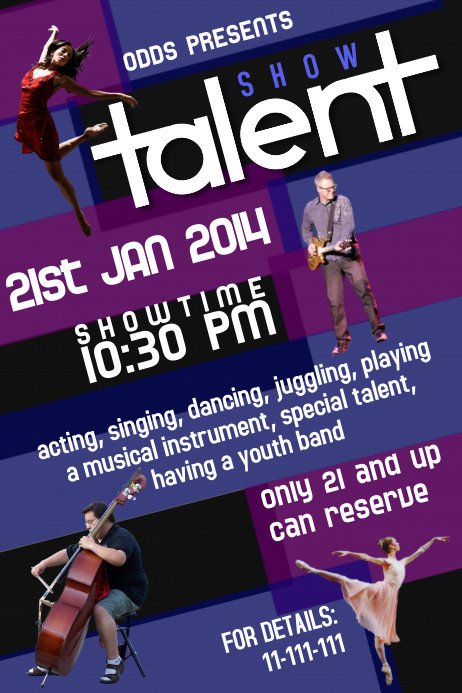 Talent Show Flyer Template Talent Show Flyer Template