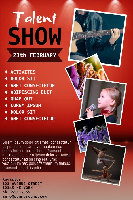 Talent Show Flyer Template Talent Show Flyer Template