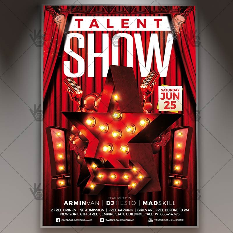 Talent Show Flyer Template Talent Show Premium Flyer Psd Template